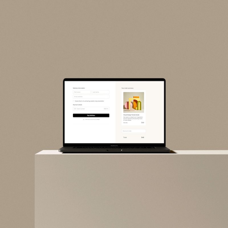flodesk checkout per vendere direttamente nella mail