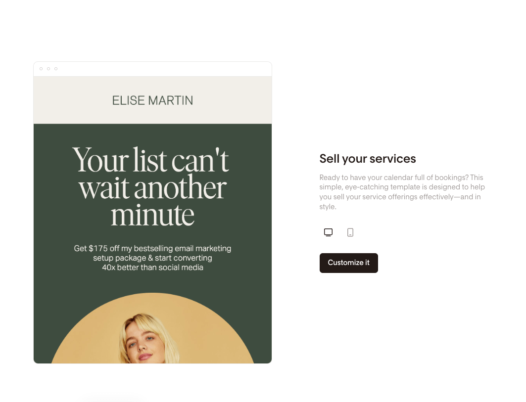Esempio di template Flodesk
