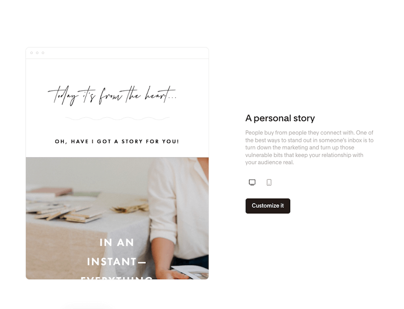 Esempio di template Flodesk