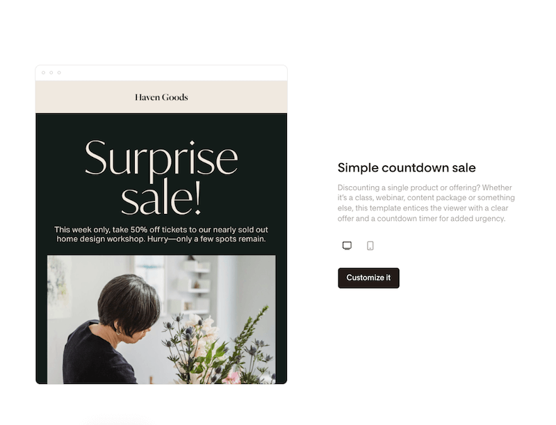 Esempio di template Flodesk