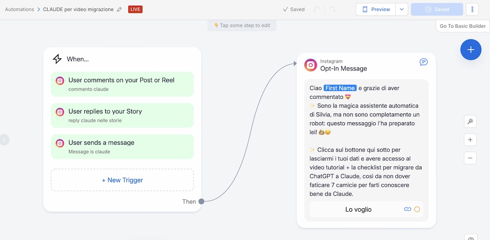 comment to dm manychat