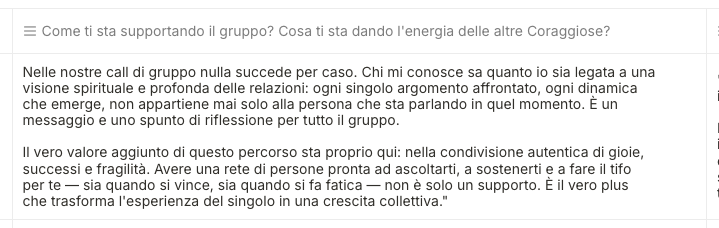 Testimonianza di Elena su Coraggiosa