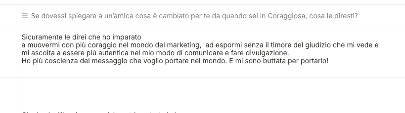 Testimonianza di Paola su Coraggiosa