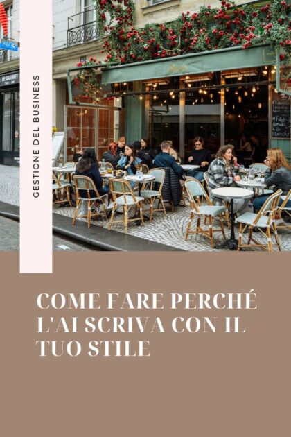 come fare perche ai scriva con tuo stile